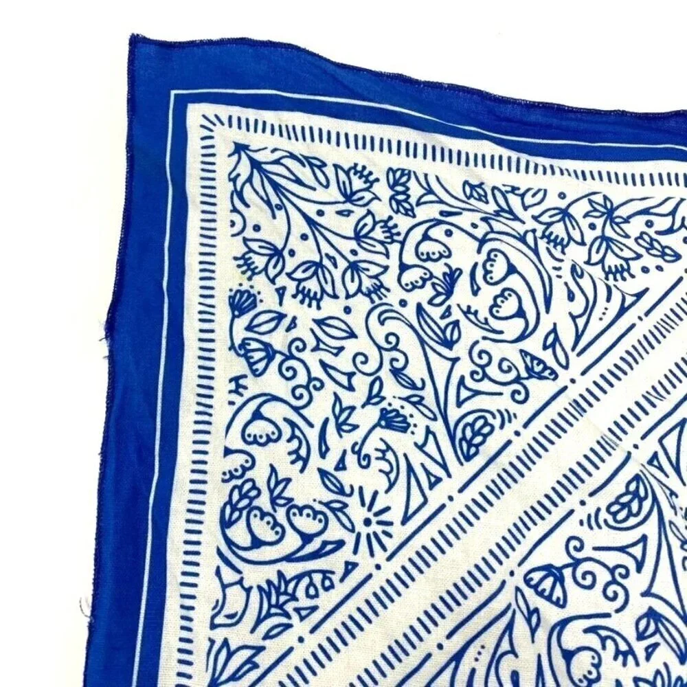 Oleum Bar Soap and Bandana Scarf Blue White Gift Set